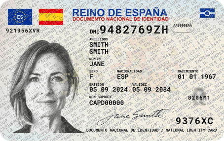 ID card with watermark